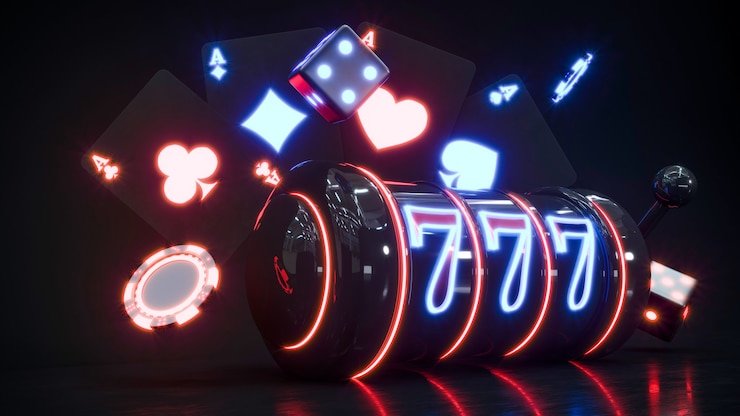 Antarmuka aplikasi online casino menampilkan daftar permainan slot dan opsi navigasi utama
